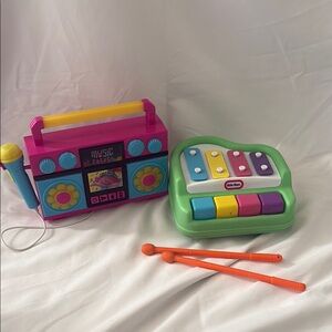 Colorful Music Set, Trolls Karaoke Speaker, Piano Play Xylophone Play Toy